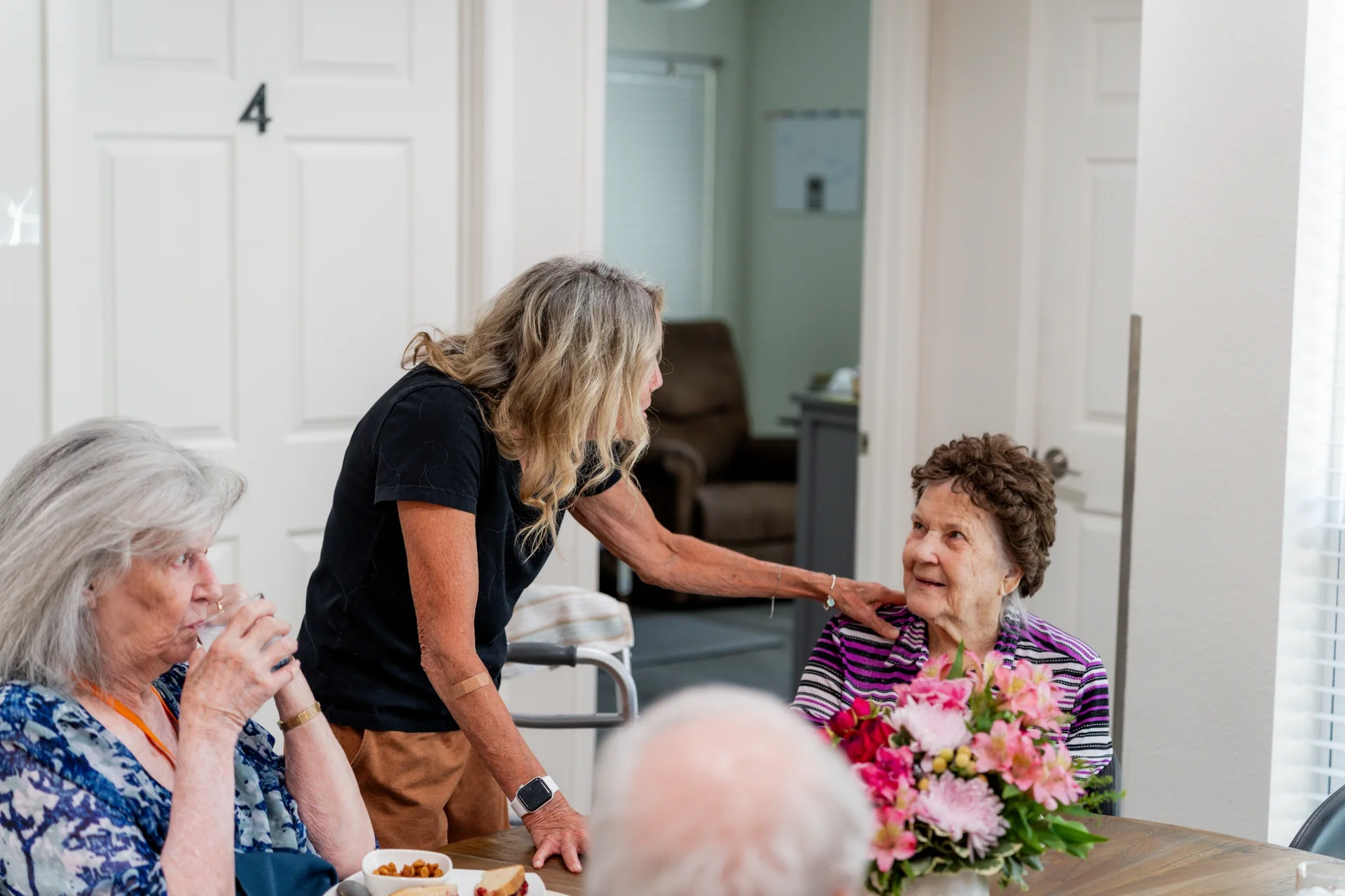 People spending time together at the table